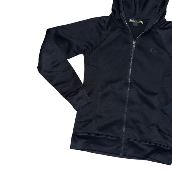 Women’s Under Armour Zip Up Jacket Black Size Small - Picture 2 of 8